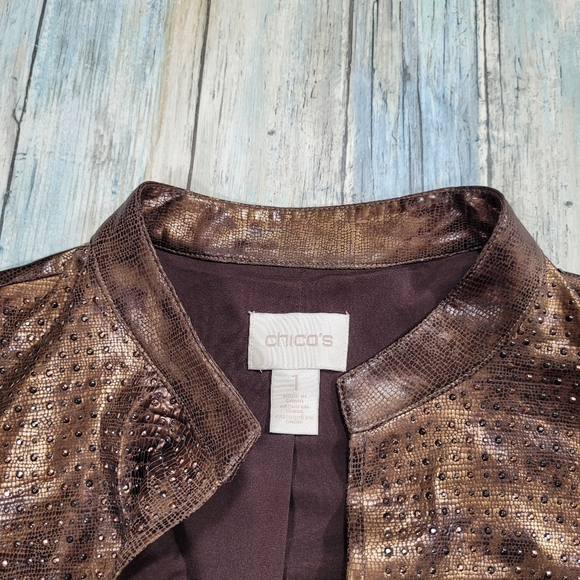 Chico's Studded Bazer. - Picture 3 of 7